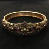 Vintage Victorian style bracelet – purple rhinestone bangle 70’s (SOLD)