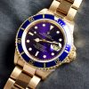 Rolex Submariner 18K Yellow Gold Purple Dial 16808 (SOLD)