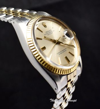 Rolex Datejust Two-Tone Silver Dial 1601 w/ Double Punched Papers - The Vintage Concept