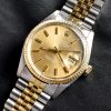 Rolex Datejust Yellow Gold & Steel Gold Champagne Dial 16013 w/ Original Papers