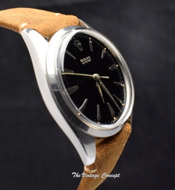 Rolex Oyster Jumbo Precision Black Gilt Dial Manual Wind 6424 (SOLD) - The Vintage Concept