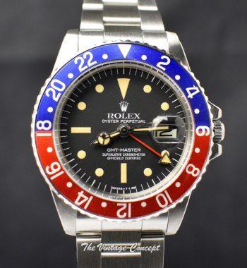 Rolex Steel GMT-Master Matte Dial Radial Dial MK III 1675 - The Vintage Concept