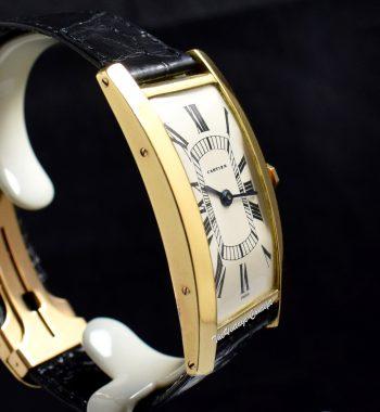 Rare Cartier Grand Tank Cintrée 18K Yellow Gold from 1960's - The Vintage Concept