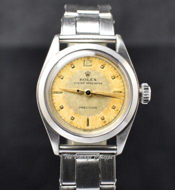 Rolex Steel Oyster Speedking Precision Two-Tone Dial 6220 - The Vintage Concept