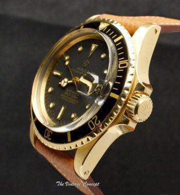 Rolex 18K Yellow Gold Submariner Black Nipple Dial 1680 (SOLD) - The Vintage Concept