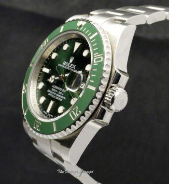 Pre-Owned Rolex Steel Submariner Date HULK Green Dial 116610LV w/ Original Guarantee Card (SOLD) - The Vintage Concept