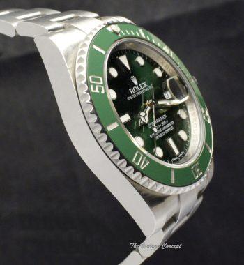 Pre-Owned Rolex Steel Submariner Date HULK Green Dial 116610LV w/ Original Guarantee Card (SOLD) - The Vintage Concept