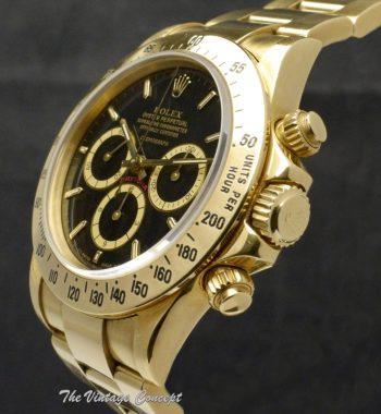 Rolex Daytona 18K Yellow Gold Black Dial "Floating Cosmograph" 16528 - The Vintage Concept