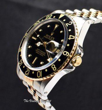 Rolex 18K Yellow Gold & Steel Two-Tone GMT-Master Black Nipple Dial 16753 - The Vintage Concept