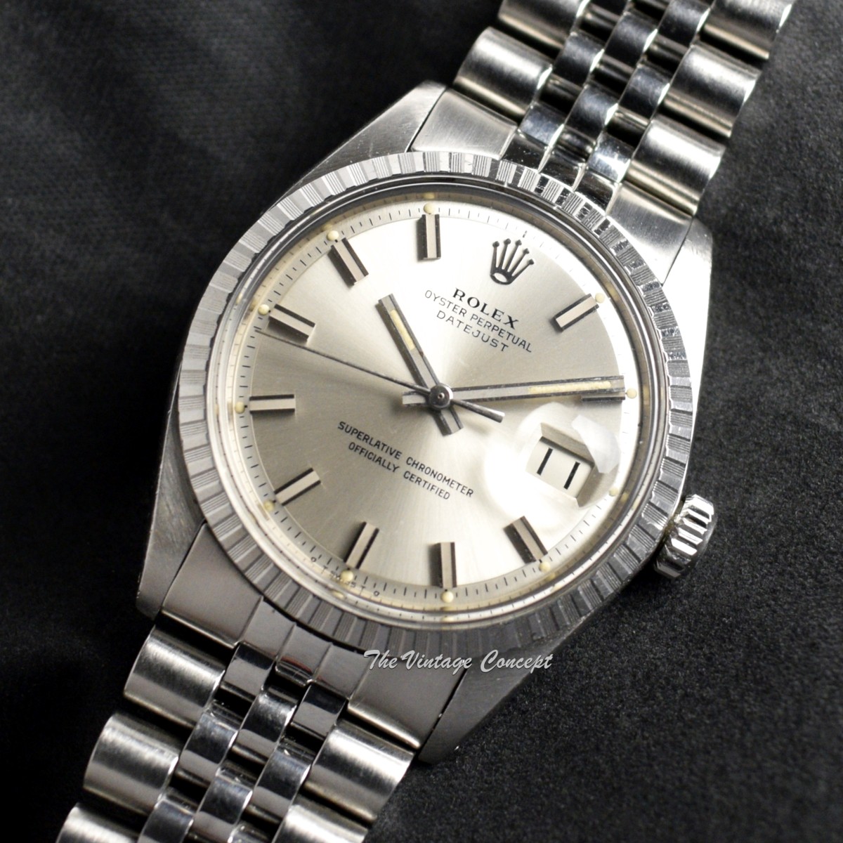 Rolex Oyster Perpetual Datejust Silver Wideboy Dial 1603  (SOLD)