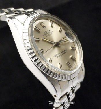 Rolex Oyster Perpetual Datejust Silver Wideboy Dial 1603 (SOLD) - The Vintage Concept