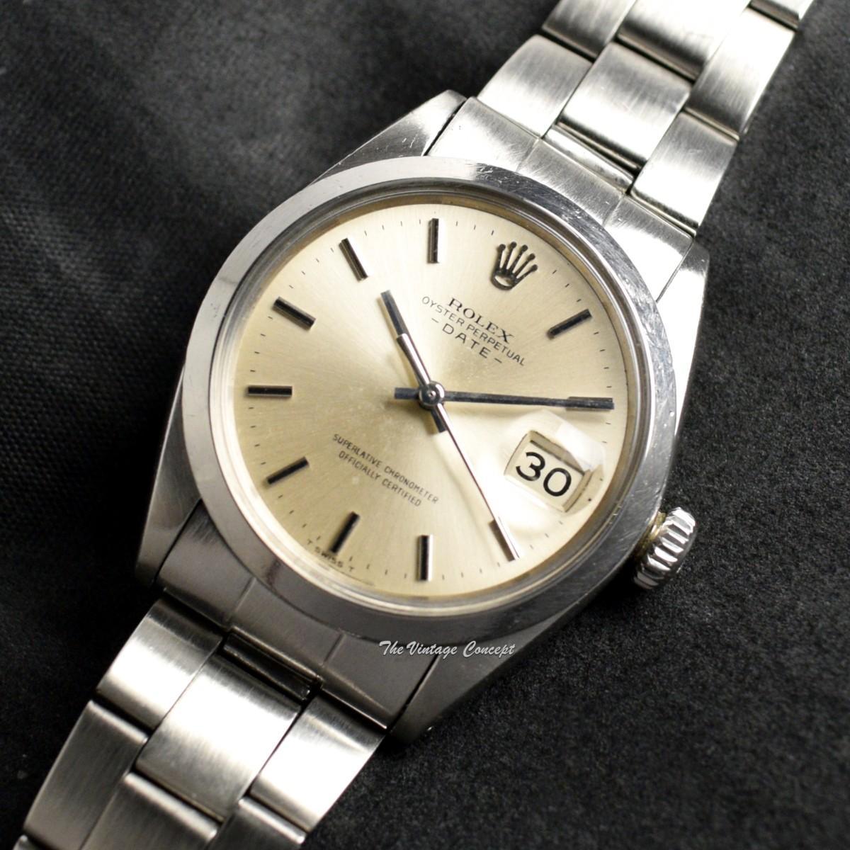 Rolex Oyster Perpetual Date Silver Dial 1500 w/ Double Papers  (SOLD)