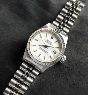 Rolex 26mm Stainless Steel Lady Datejust White Dial 69174