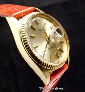 Rolex Datejust 14K Yellow Gold Silver Dial 1601 (SOLD) - The Vintage Concept