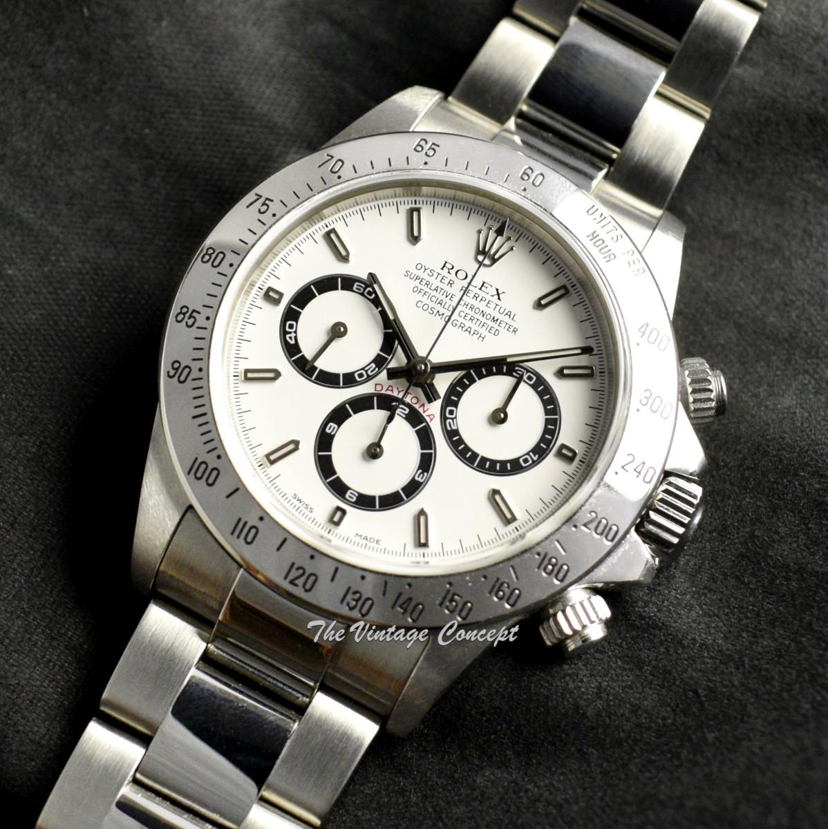 Rolex Steel Daytona Cosmograph "A Series" White Dial 16520 (Full Set) - The Vintage Concept