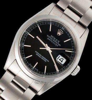 Rolex Steel Oyster Perpetual Datejust Black Copper Dial 16200