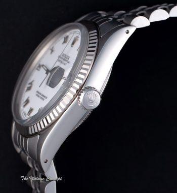 Rolex Steel Datejust White Roman Indexes Dial 16014 - The Vintage Concept