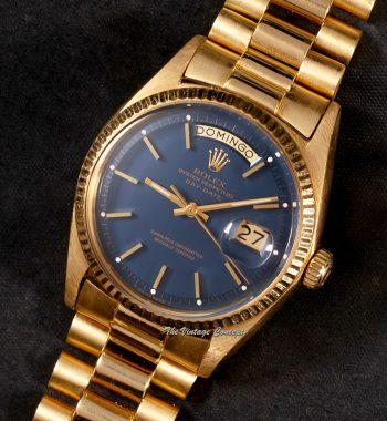 Rolex Day-Date 18K Yellow Gold Blue Dial 1803
