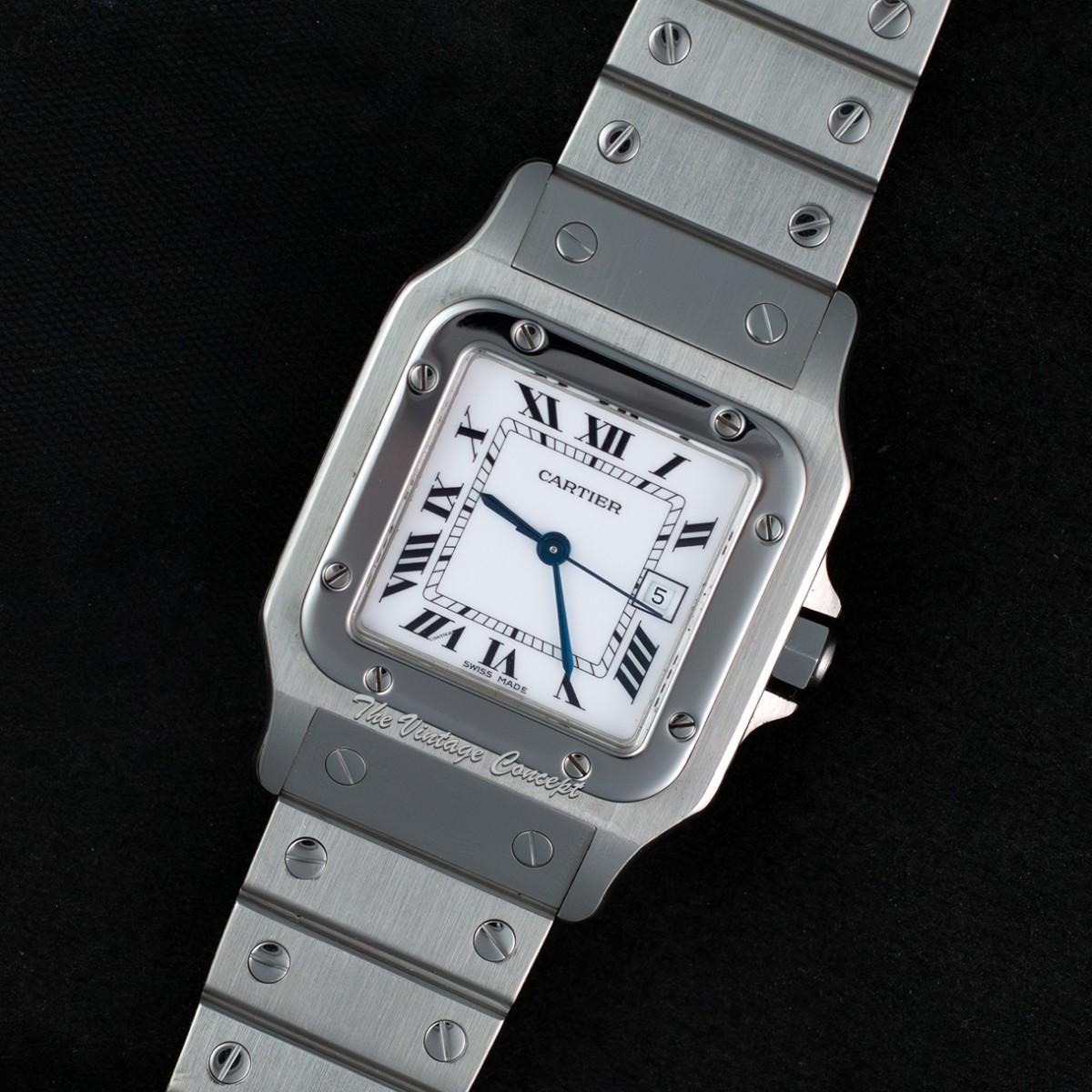 Cartier Large Stainless Steel Santos Galbée 2960 Automatic Watch (Box Set) (SOLD)