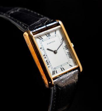 Vintage Cartier 18K Yellow Gold Jumbo Tank Paris Dial from 1970's (SOLD) - The Vintage Concept
