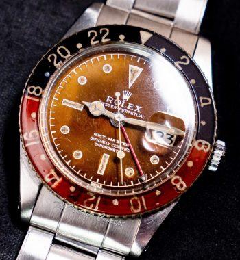 Rolex Steel GMT-Master Tropical Gilt Dial 6542 (SOLD) - The Vintage Concept