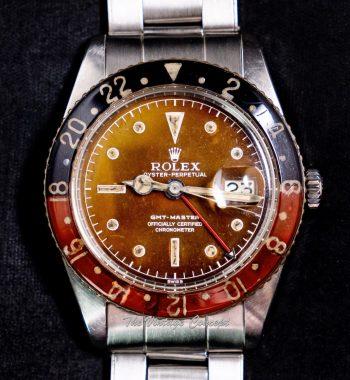 Rolex Steel GMT-Master Tropical Gilt Dial 6542 (SOLD) - The Vintage Concept