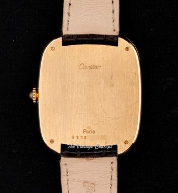 Rare Cartier 18K Yellow Gold Gondole Jumbo Vertical Paris Dial 9705 (LCF) - The Vintage Concept
