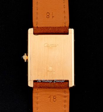 Vintage Cartier 18K Yellow Gold Tank Louis Swiss Dial 78086 from 1980's - The Vintage Concept