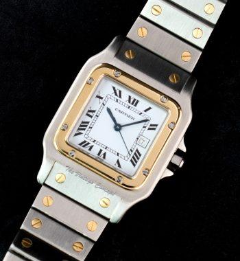 Cartier Large Two-Tone 18K Yellow Gold & Stainless Steel Santos Galbée Automatic 2961