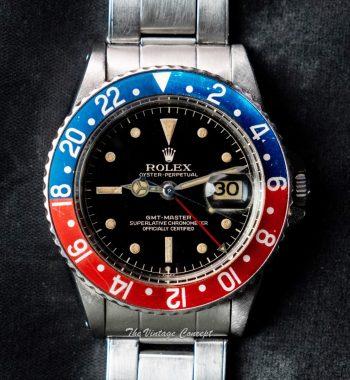 Rolex Steel Early GMT-Master Gilt Dial Chapter Ring Exclamation Dot 1675 - The Vintage Concept