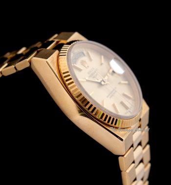 Rolex Day-Date 18K YG Yellow Gold Oysterquartz Gold Dial 19018 (SOLD) - The Vintage Concept