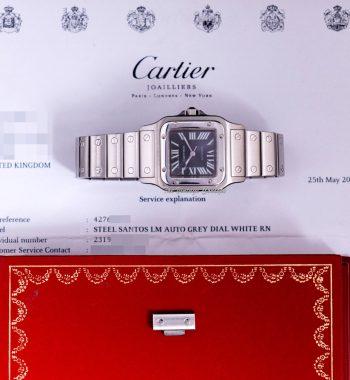 Cartier Santos Galbée 2319 Grey Dial Limited Edition Automatic w/ Service Paper - The Vintage Concept