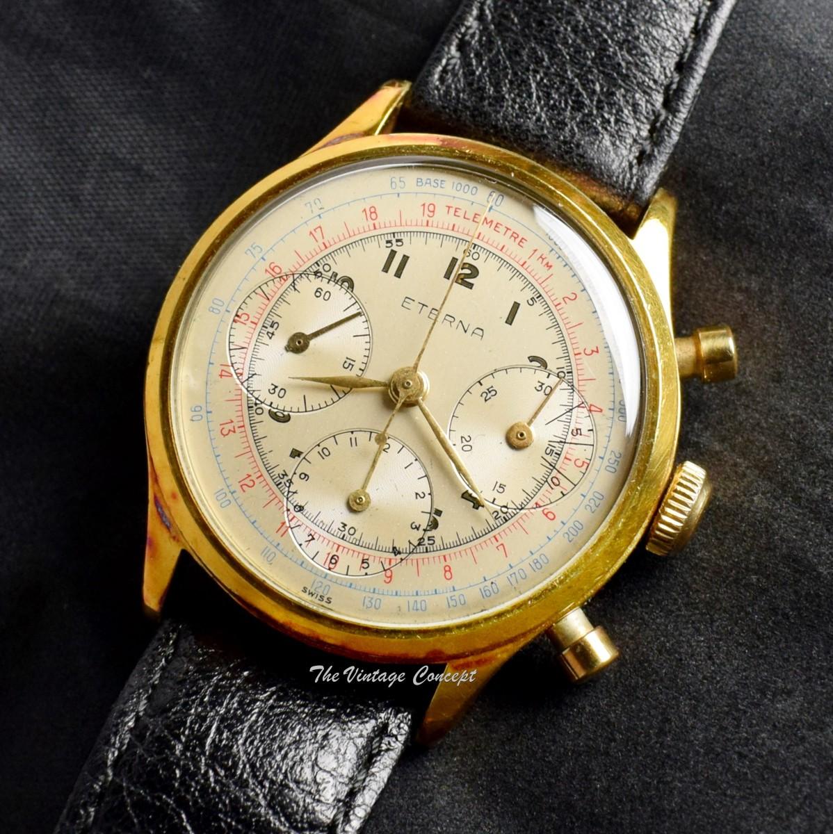 Eterna 38mm Gold Plated Chronograph