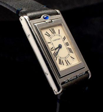 Cartier Steel Basculante Reverso Mid-Size Quartz Ref. 2405 - The Vintage Concept
