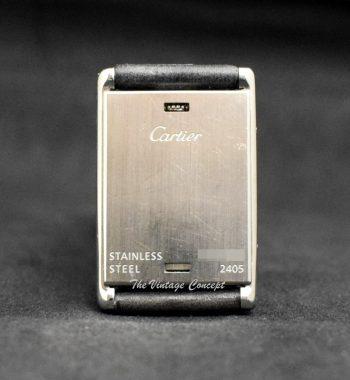 Cartier Steel Basculante Reverso Mid-Size Quartz Ref. 2405 - The Vintage Concept