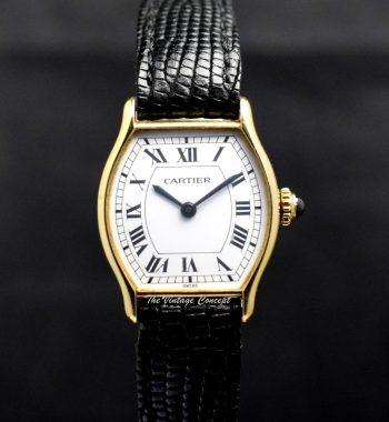 Vintage Cartier Lady Mini Tortue 7824 18K Yellow Gold Manual Wind - The Vintage Concept