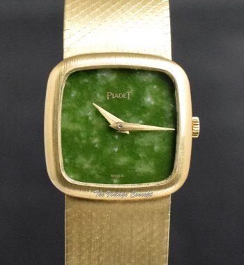 Piaget 18K Yellow Gold Jade Dial 9902 B2 with Bracelet Watch - The Vintage Concept
