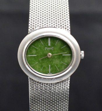 Piaget 18K White Gold Jade Dial 9331 B11 with Bracelet Watch - The Vintage Concept