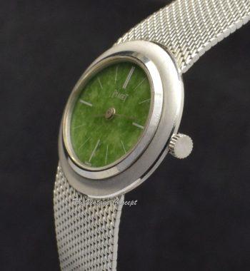 Piaget 18K White Gold Jade Dial 9331 B11 with Bracelet Watch - The Vintage Concept