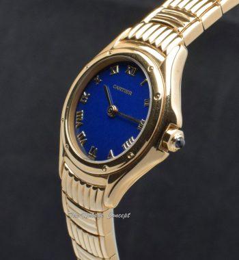 Cartier 18K YG Quartz Cougar 11701 Blue Dial with Roman Indexes Ladies Watch - The Vintage Concept