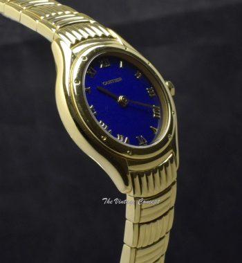 Cartier 18K YG Quartz Cougar 11701 Blue Dial with Roman Indexes Ladies Watch - The Vintage Concept