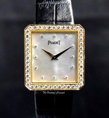 Piaget Protocole Manual 18K Yellow Gold Mother of Pearl Dial w/ Factory Diamond 9154 (SOLD) - The Vintage Concept