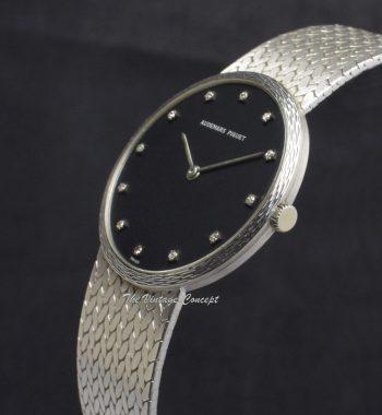 Audemars Piguet 18K WG Black Matte Dial with Diamond Indexes 95621 - The Vintage Concept