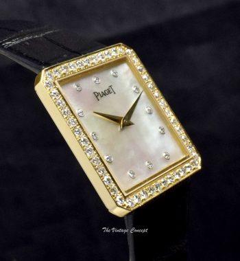 Piaget Protocole Manual 18K Yellow Gold Mother of Pearl Dial w/ Factory Diamond 9154 (SOLD) - The Vintage Concept