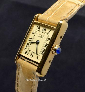 Vintage Cartier Tank Vermeil Gold Plated Silver Quartz 366001 from 1980’s (SOLD) - The Vintage Concept