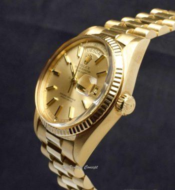 Rolex Day-Date 18K Yellow Gold Champagne Gold Dial 1803 - The Vintage Concept