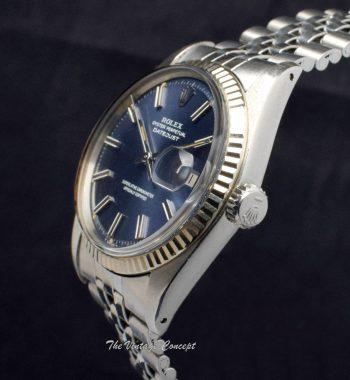 Rolex Steel Datejust Purple Blue Dial 1601 (SOLD) - The Vintage Concept