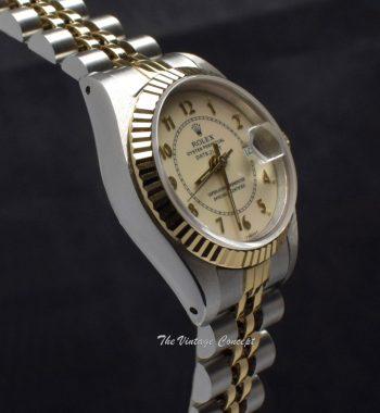 Rolex Lady Datejust Two-Tone Gold Ivory Dial 69173 with Jubilee Bracelet - The Vintage Concept