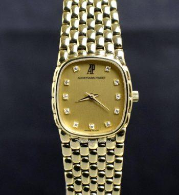 Audemars Piguet Lady Cobra 18K YG Gold Champagne Dial with Diamond Indexes Manual Wind D3304 (SOLD) - The Vintage Concept