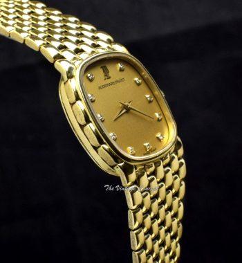 Audemars Piguet Lady Cobra 18K YG Gold Champagne Dial with Diamond Indexes Manual Wind D3304 (SOLD) - The Vintage Concept